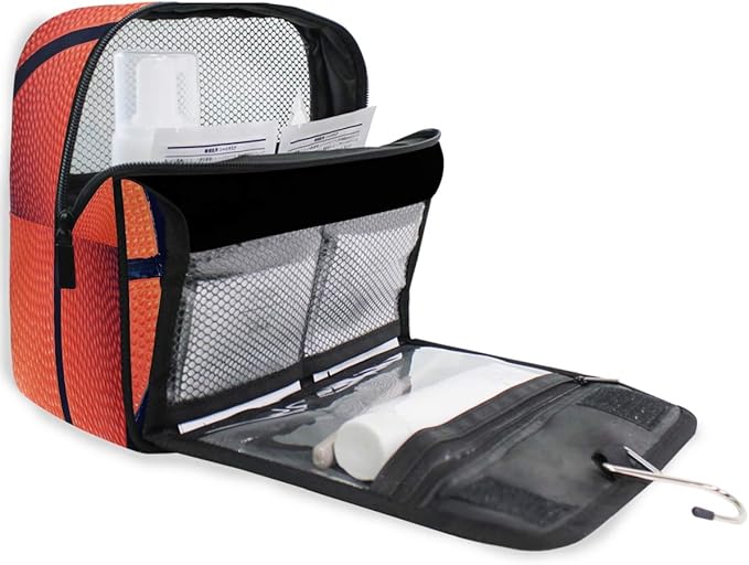Hanging Toiletry Bag Sport Ball Basketball Portable Travel Cosmetic Makeup Bag Bathroom Shower Shaving Kit Organizer Bag for Men Women