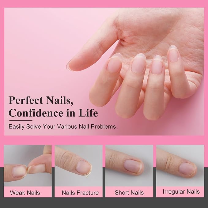 Short Oval Nail Tips, 360pcs Clear Acrylic Nail Extension Set in 15 Sizes, Matte Short Oval Full Cover Press on False Nail Tips for Nail Art, Spring Summer DIY Salon Gift