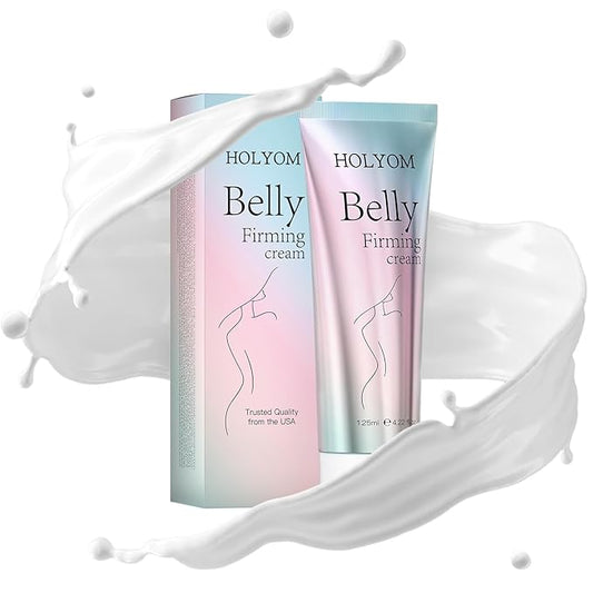 B Flat Belly Firming Cream: Premium Skin Tightening & Moisturizing for Stomach, Women Body Lotion for Firmness and Lift of Thighs & Butt - Pregnancy Skin Firming - 126ML(Rose)