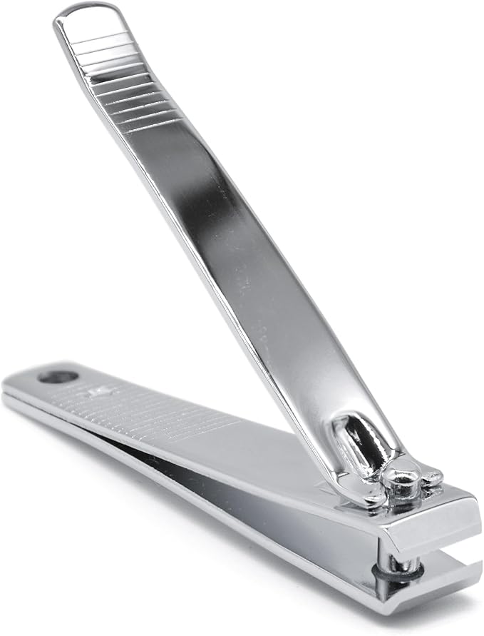 PrettyClaw Nail Clippers Sharp Edge Fingernail and Toenail Clipper Cutter Thick Nail Trimmer Stainless Steel for Manicure and Pedicure (Silver, Straight Edge)
