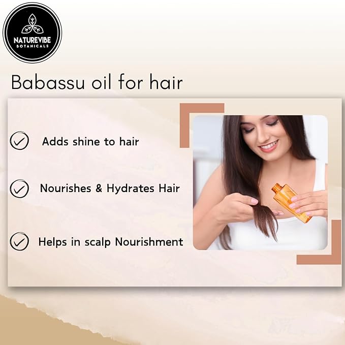 Naturevibe Botanicals Babassu Oil 32 Ounces | 100% Pure and Natural | Great for Skin Care and Hair Care