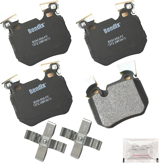 Bendix Priority1 CFM1372 Semi-Metallic Rear Brake Pads for BMW 135i 2013-2008, 135is 2013