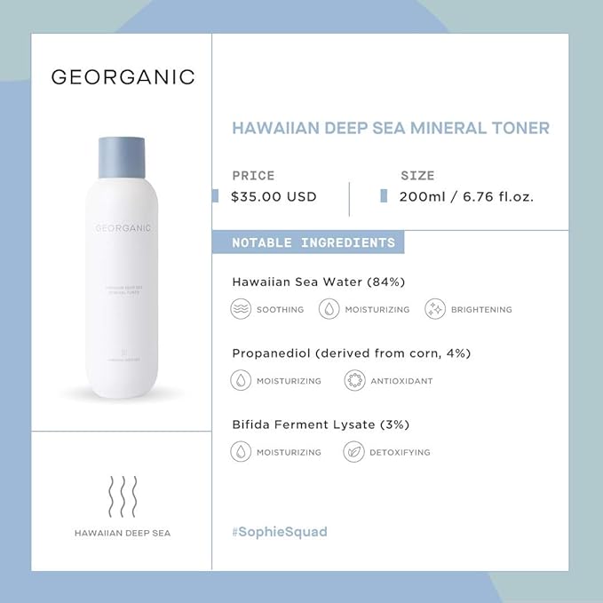 [GEORGANIC] Hawaiian Deep Sea Mineral Toner 200ml - Clean Korean Beauty Toner I Made in Korea Toner