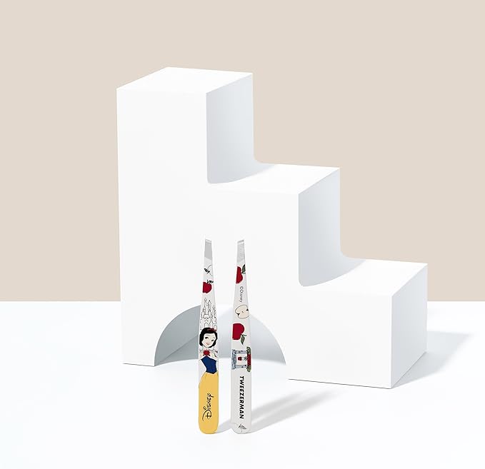 Tweezerman Snow White Slant Tweezer - Eyebrow Tweezers for Women and Men