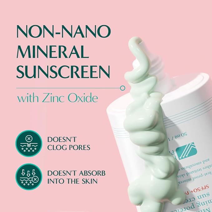 Rataplan Minari Calming Poreless Sun Cream SPF 50+ PA++++ (2 Pack)- Mineral Sunscreen, Korean Sunscreen for Oily Skin, Pore Minimizer for Face, Reef Safe, Korean Skincare