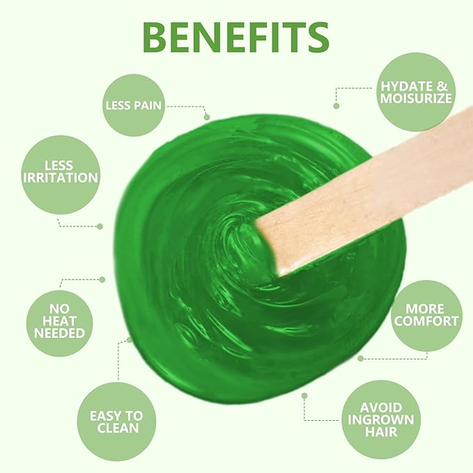 150g/5.3oz Aloe Sugar Wax: Hair Removal Sugaring Paste for Face Eyebrows - Wax Beads Alternative