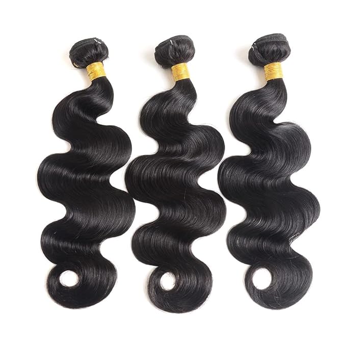 12A Human Hair Bundles 20 22 24 Inch Body Wave Bundles Human Hair 100% Unprocessed Brazilian Virgin Hair Body Wave 3 Bundles Deals Human Hair Extensions Quick Weave For Black Women Natural Black