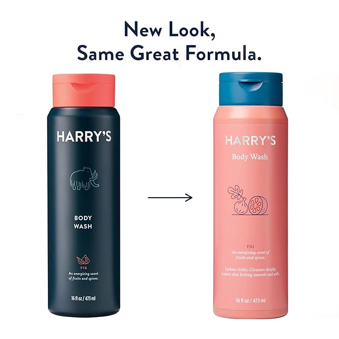 Harry's Men's Body Wash - Body Wash for Men - Fig, 16 Ounce (Pack of 4) Packaging May Vary