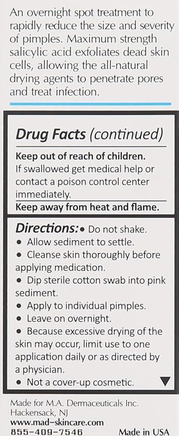 M.A.D Skincare Acne Drying Lotion - Intensive Overnight Spot Treatment