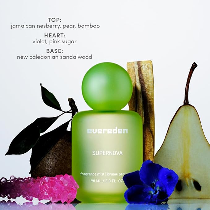 Evereden Hair and Body Mist - Supernova: Clean and Vegan Collectible Hair and Body Spray for Teen Girls - Amplify Your Self-Expression with Iconic Scents in Mesmerizing Fragrance Mist Dispensers