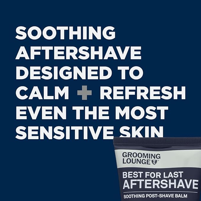 Grooming Lounge Aftershave for Men - Instant Soothe Razor Burn, Skin Irritation & Bump Relief After Shave Balm - Fast Absorbing, Moisturizing Unscented Aftershave Men 5 Fl Oz (Pack of 2)