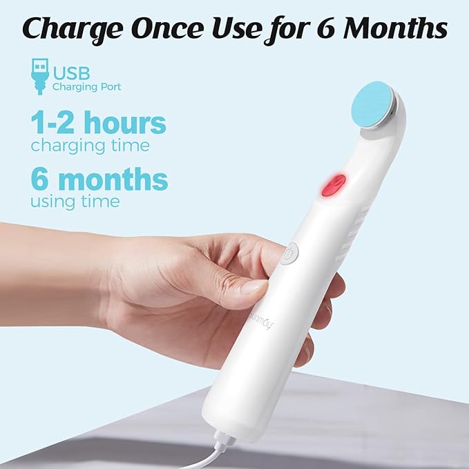 SUNMAY Electric Nail File Set, Rechargeable Nail Files and Buffers for Women Natural Gel Nails Toenails Salon with 4 Filing Discs, Professional Cordless Nail File Machine for Home Nail Pedicure