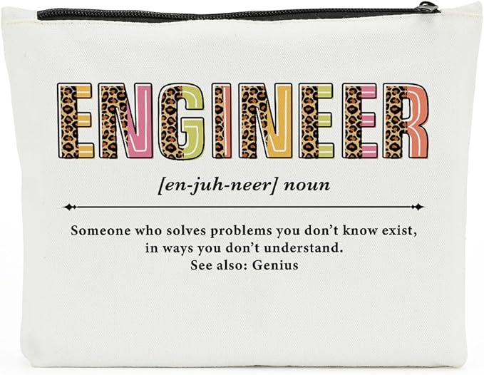 Engineer Accessories Stuff - Makeup Bag Cosmetic Bag for Engineer Student, Engineering Accessories, Birthday Graduation Gifts for Women Female Her Boss Coworker Friend