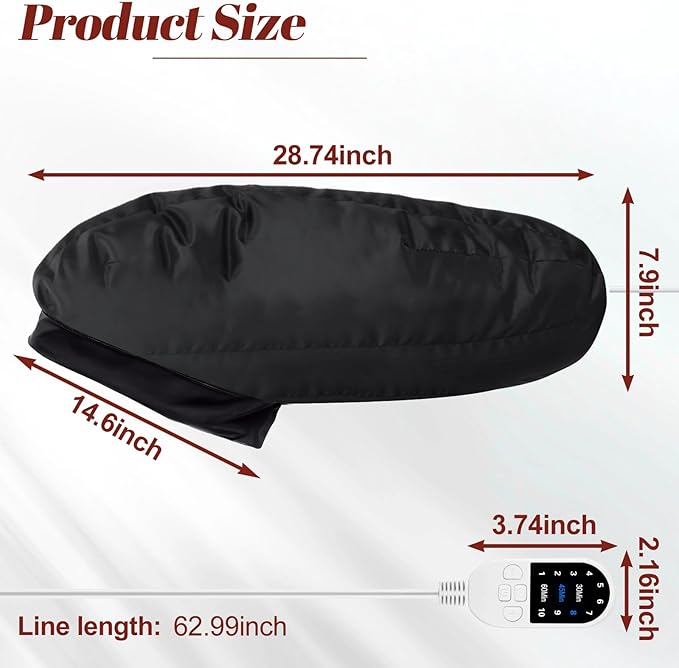 Hair Steamer for Deep Conditioning: Upgraded Heat Cap with 10-Level Fast Heating 3 Time Settings for Natural Hair Portable Thermal Steam Cap for Home Use Hair Treatment