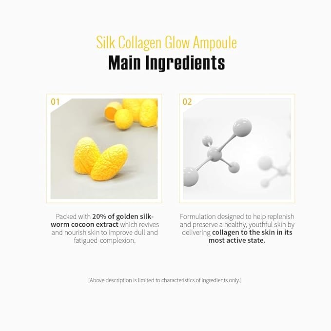 SO NATURAL SILK COLLAGEN GLOW AMPOULE - Anti-Aging Serum, Intense Hydration + Moisture