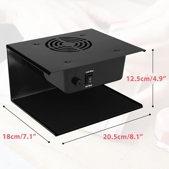 Nail Dryer for Regular Polish, 300W Nail Drying Fan with Hot and Cool Air, Professional Air Nail Dryer for Manicure Salon and Daily Home Use
