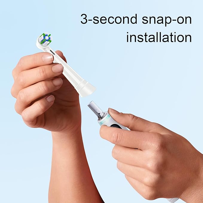 Electric Toothbrush Heads Compatible with Oral B iO Replacement Heads, Soft Bristles& 16° Angled Design,Fit for iO 8/9/10 Models,8 Count for Family Sharing