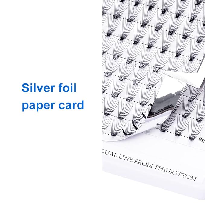 Volume Lash Extensions 10D Premade Fans Eyelash Extensions 0.07mm Thickness C/D Curl Short Stem Premade Volume Eyelash Extensions Pointed Base Fans by WENDY LASHES(10D-0.07-D, 8-14mm Mixed Tray)