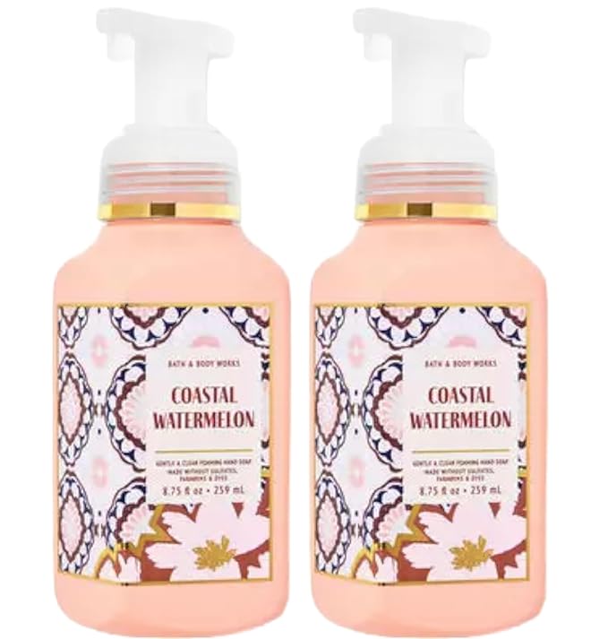 Bath and Body Works Gentle Foaming Hand Soap 8.75 Ounce 2-Pack (Coastal Watermelon)