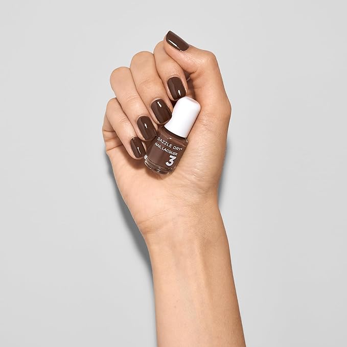 Dazzle Dry Mini Kit 4 Step System - Fringe - A milk chocolate brown. Full coverage cream. (5 Piece Kit / 5 Manicures)