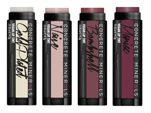 Concrete Minerals Lip Tints, Nourishing Formula With High Color Payout, Longwear With Smooth Application, Cooling Sensation Of Peppermint, 100% Vegan and Cruelty Free, 0.6 Ounce Total (Bridesmaid)