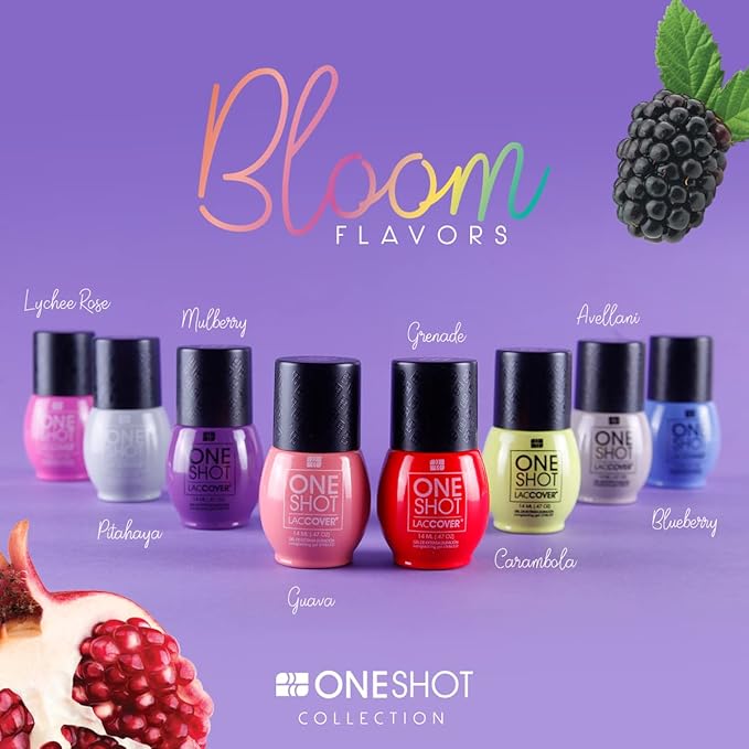 NAIL POLISH GEL SET BLOOM COLLECTION, 8 COLORS, 1/2 Fl Oz each one, by NAIL FACTORY