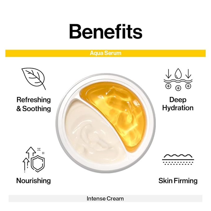 d'alba Piedmont Italian White Truffle Double Serum & Cream, Vegan Skincare, 2-in-1 Face Moisturizer, Vegan Collagen, Skin Firming and Tightening, Non Comedogenic, Suitable for All Skin Types (2.46 oz)