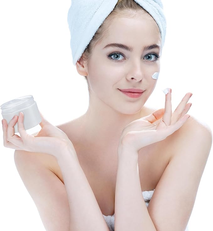 32 Pack 5 oz Plastic Jars with Gold Lids, Clear Empty Body Butter Containers Travel Size Cosmetic Bottles for Make Up and Food Storage