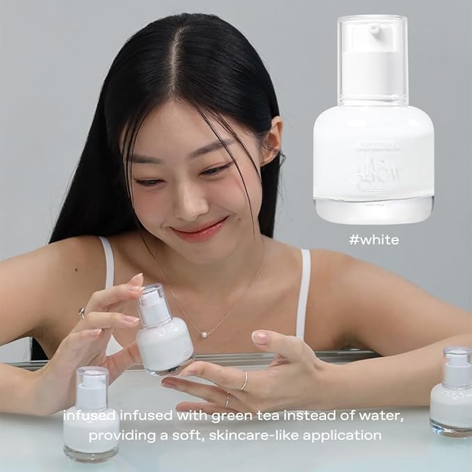 glow breathable blemish balm #white : lightweight & hydrating, skincare-like, medium-coverage bb cream infused with green tea water, 1 fl oz