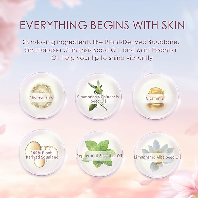 CATKIN Tinted Lip Balm Glitter Lip Stain Ultra Hydrating Lip Moistrurizer Chapstick with Vitamin E Nourishing For Cracked & Dry Lips 0.12 oz C15 Destiny - Wine Red