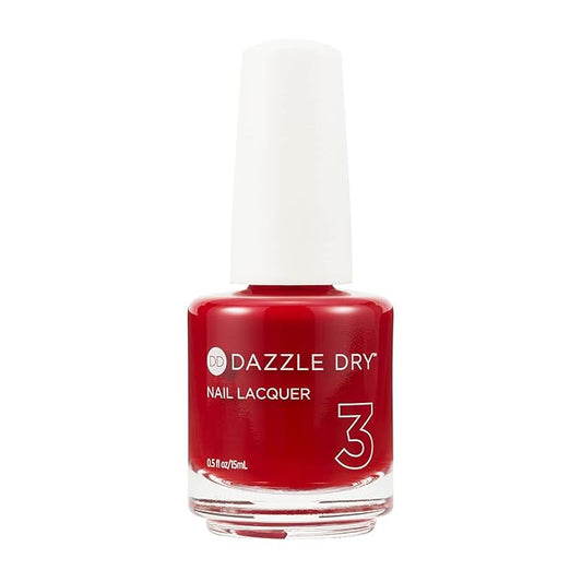 Dazzle Dry Nail Lacquer (Step 3) - Perfectly Plaid - A bright sangria red with cool undertones. Full coverage cream. (0.5 fl oz)