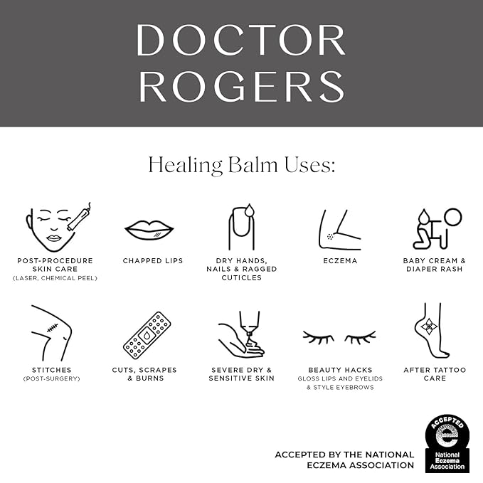 Doctor Rogers Restore Healing Balm. Multi-Purpose Healing Ointment & Moisturizing Eczema Relief Gel. Protects & Soothes Injured, Sensitive & Dry Skin, 1 Ounce (28 g) Jar
