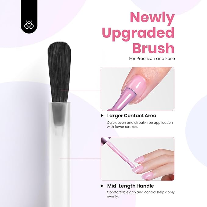 Beetles Jelly Gel Nail Polish, 6 Colors Milky White Sheer Pink Nude Brown Translucent Gel Polish Nail Art Manicure Salon DIY Uv Lamp Cured Gel Nail Design Decoration Home Salon -Colorful Bottle Gel