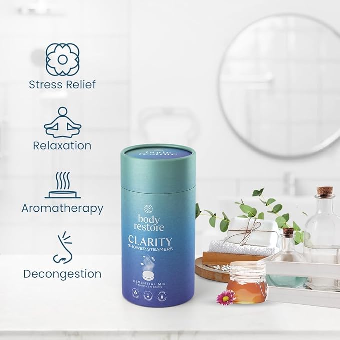 Body Restore Shower Steamers Aromatherapy 6 Pack - Mothers Day Gifts for Mom, Grandma, Birthday Gift for Dad, Daughter, Best Friend, Travel Essentials, Stress Relief, Self Care - Variety