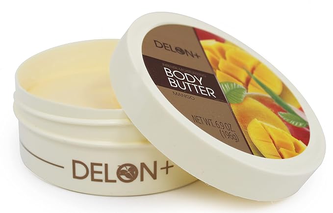 DELON Intense Moisturizing Body Butter, Mango, 6.9 oz