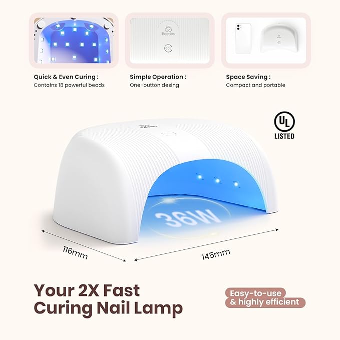 Beetles Gel Nail Polish Kit with UV Light, 55 Pcs 32 Colors Valentines Gel Nail Polish Set Green Red Gold Purple Pink Blue Nude Glitter with Uv Nail Lamp Base Matte Glossy Top Coat Gel Gifts for Women