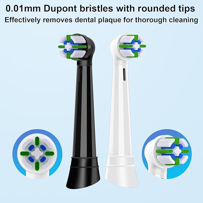 Electric Toothbrush Heads Compatible with Oral B iO Replacement Heads, Soft Bristles& 16° Angled Design,Fit for iO 8/9/10 Models,8 Count for Family Sharing