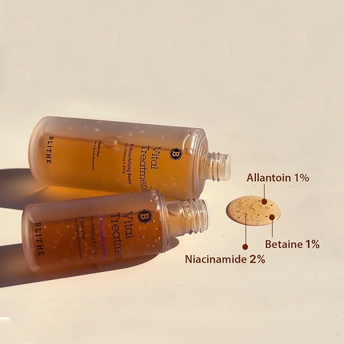 Blithe 8 Beans Clear Essence Toner Lotion Moisturizer - Elasticity & Skin Barrier Skin Care - Lightweight, Niacinamide Adenosine Vitamin E - Fermented Olive & Argan Oil (1.83oz)