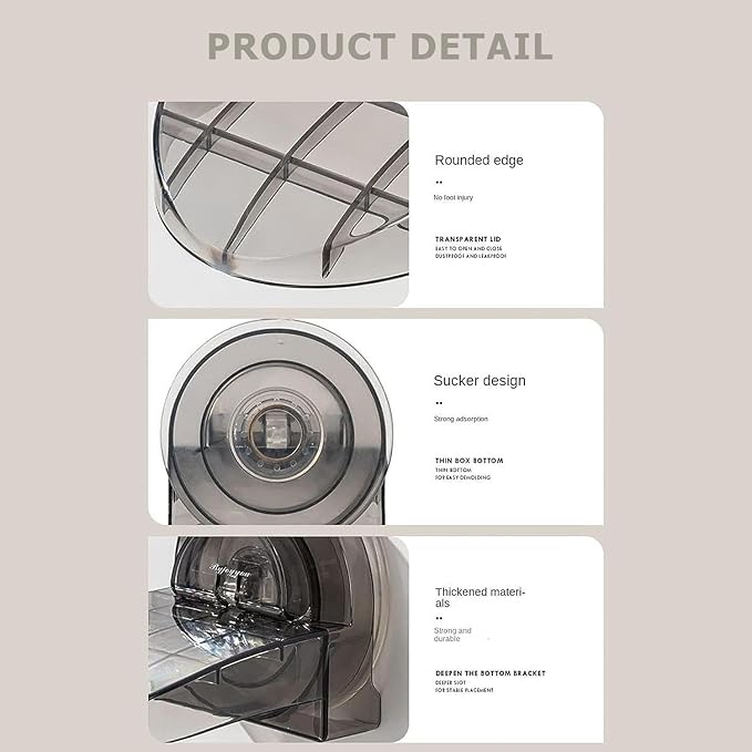 Shower Foot Rest, SUVEUS No Slip Suction Foot Stand for Shaving Legs, Foot Washing Stool for Inside Shower, Shower Shaving Leg Assist (Black)