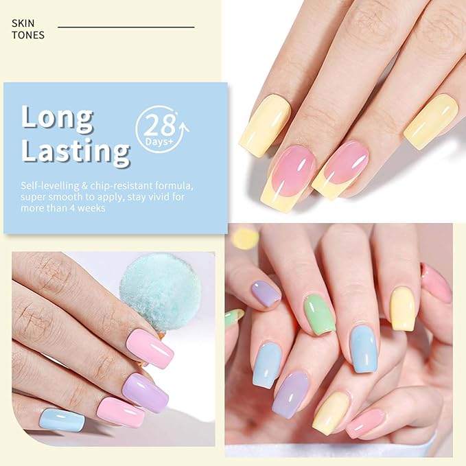 JR 9pcs 15ml gel nail polish set Including Red Pink Nude Gel Polish Kit UV LED Soak Off Polish Home DIY Gift D