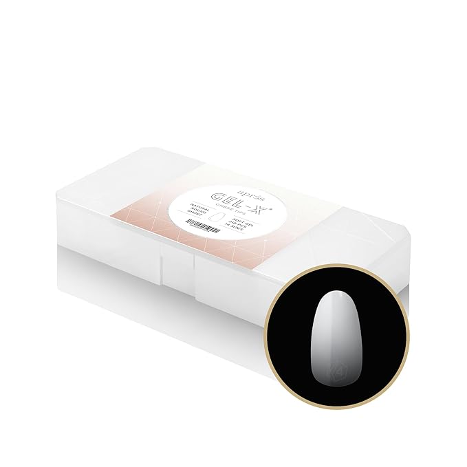 Apres Ombre Gel-X® Nail Extension Kit, 14 sizes 00-9, Premium Quality, Professional Nail Tips Starter Kit (Natural Round Short)