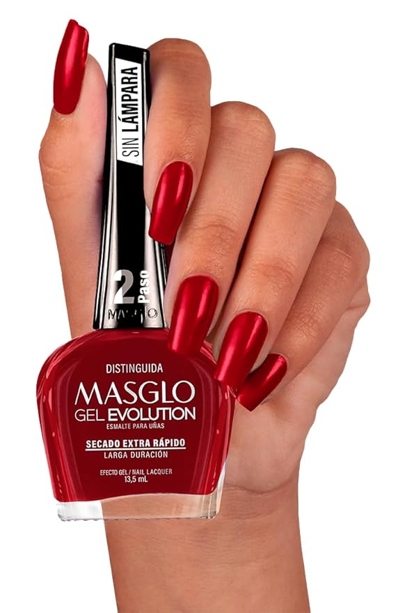 MASGLO Gel Evolution – Set of 3 Nail Polishes No UV/LED Lamp Needed, Fast-Drying, 12-Day Wear, 14-Free Formula, High-Gloss Finish, vegan (0.5 oz Each)