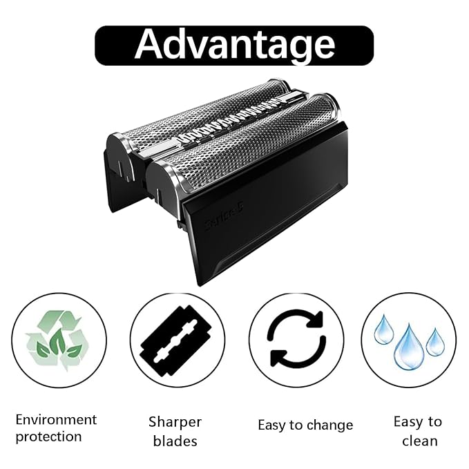 Series 5 Electric Shaver Replacement Head - 52B Compatible with Braun Series 5 Electric Razors, 52B Blades for Braun S5 Replacement Head for 5020, 5020S, 5030, 5030S