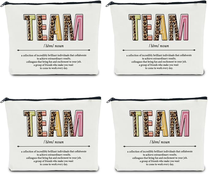 Team Definition Noun Boss Gifts Makeup Bag Cosmetic Bag Boss Appreciation Gifts for Women Employees Friend Coworker Lady Supervisor Weekend Bag Coin Purse Retirement Christmas Birthday