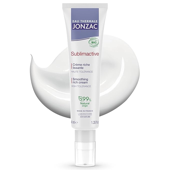 Sublimactive Organic Anti-Aging Smoothing Rich Cream for Women - Firms and Smooths Skin - with Shea Butter - Natural Skin Care - Mother's Day - Safe for Sensitive Skin - 1.35 fl oz