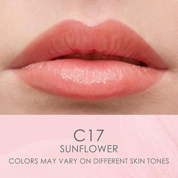 Catkin Tinted Lip Balm Sheer Lip Stain Ultra Hydrating Lip Moistrurizer Chapstick with Vitamin E Nourishing For Cracked & Dry Lips 0.12 oz C17 SUNFLOWER - Coral