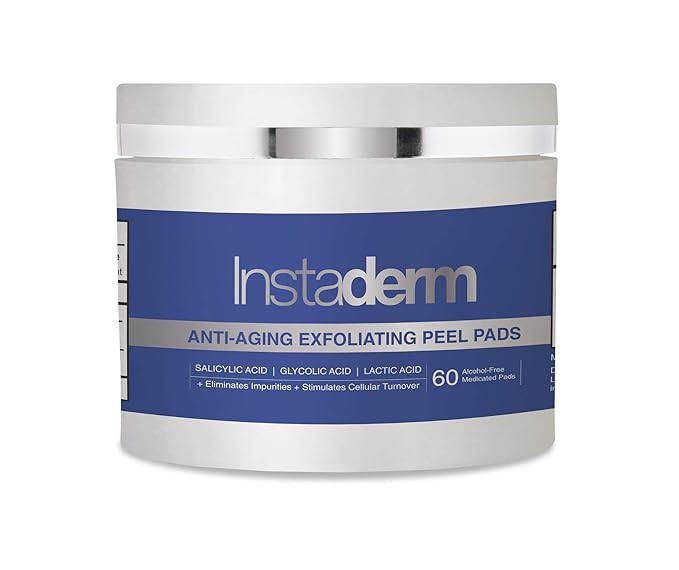 Anti-Aging Exfoliating Peel Pads – Smooth’s Fine Lines, Wrinkles, Dark Spots & Skin Roughness to Enhance the Skins Texture & Tone for Radiant Glow.