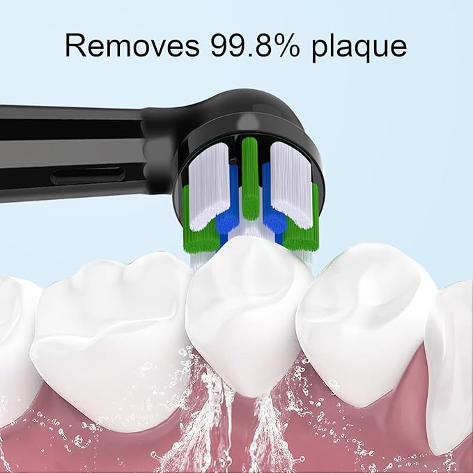 Electric Toothbrush Heads Compatible with Oral B iO Replacement Heads, Soft Bristles& 16° Angled Design,Fit for iO 8/9/10 Models,8 Count for Family Sharing