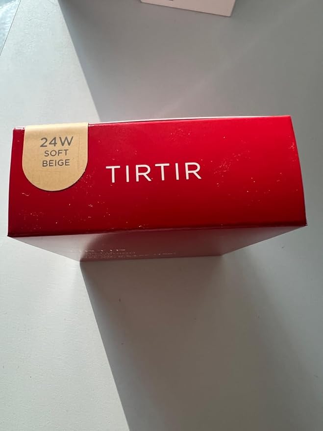 [*Mini Size*] TIRTIR Mask Fit Red Cushion Foundation | Full coverage, Weightless, Skin fit, Satin Glow Finish, Korean Makeup Cushion Foundation (#24N Latte, 0.15 Fl Oz)