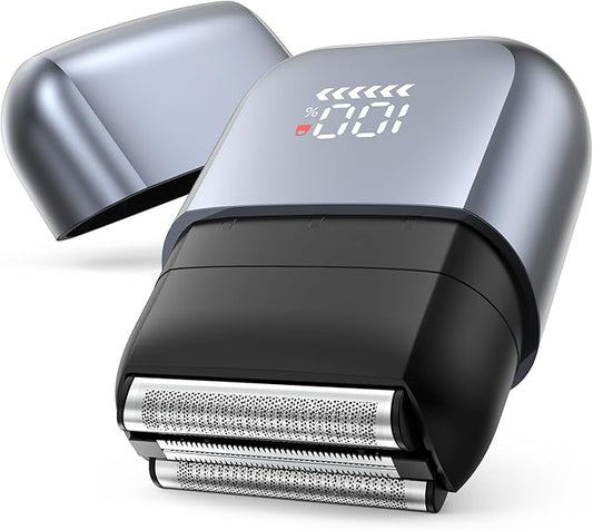 Foil Shavers for Men, Mini Electric Razors for Close Shaving Face with High Speed 3 Floating Blade Heads, USB C Fast Rechargeable Foil Shaver IPX7 Waterproof Wet Dry Travel Locked/Led Display